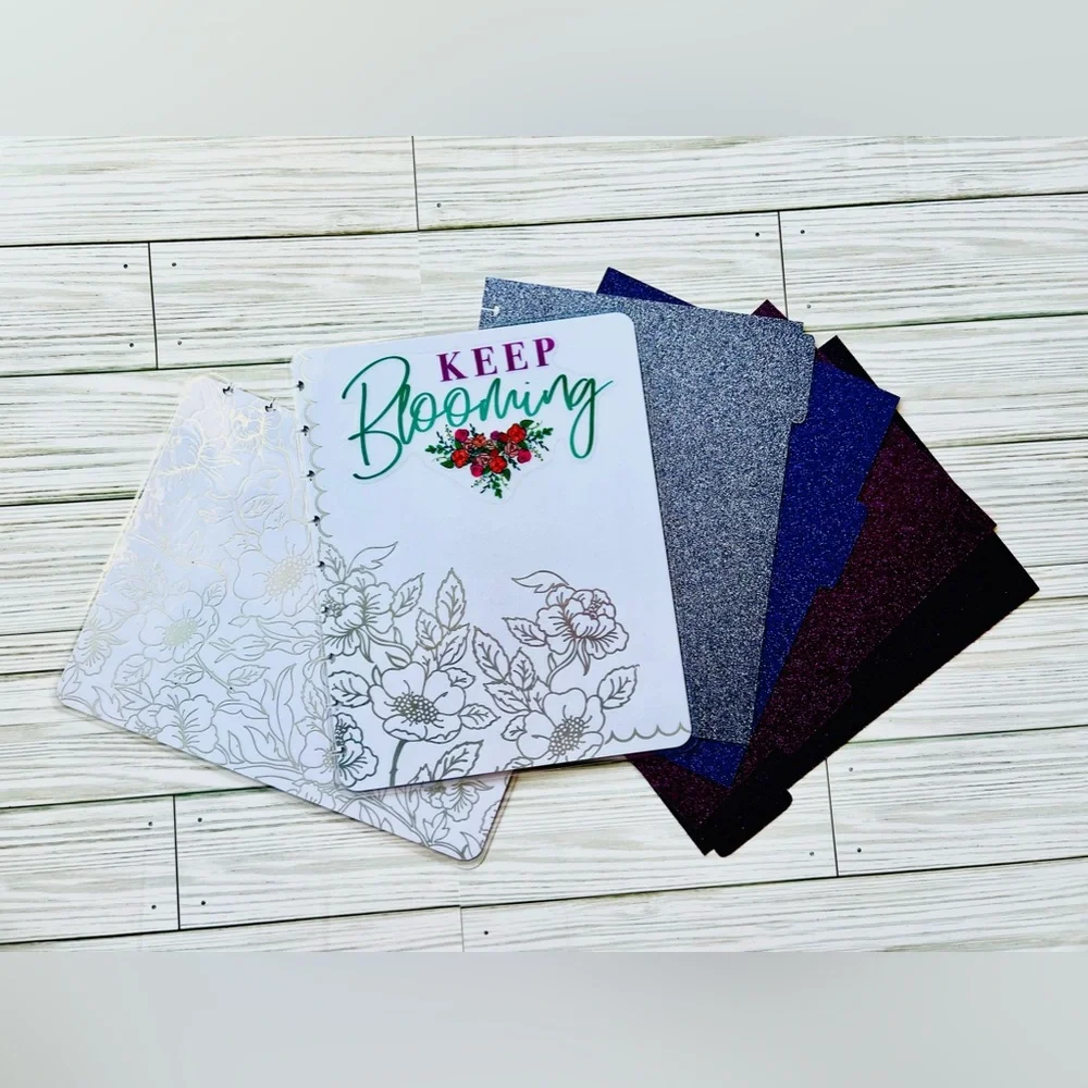 Happy Planner classic size weekly layout floral holographic